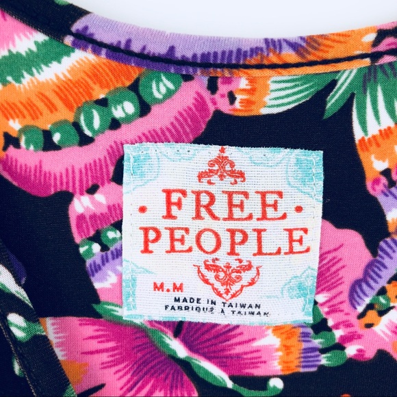 Free People Butterfly Tank Top Skater Dress Medium - Picture 2 of 6